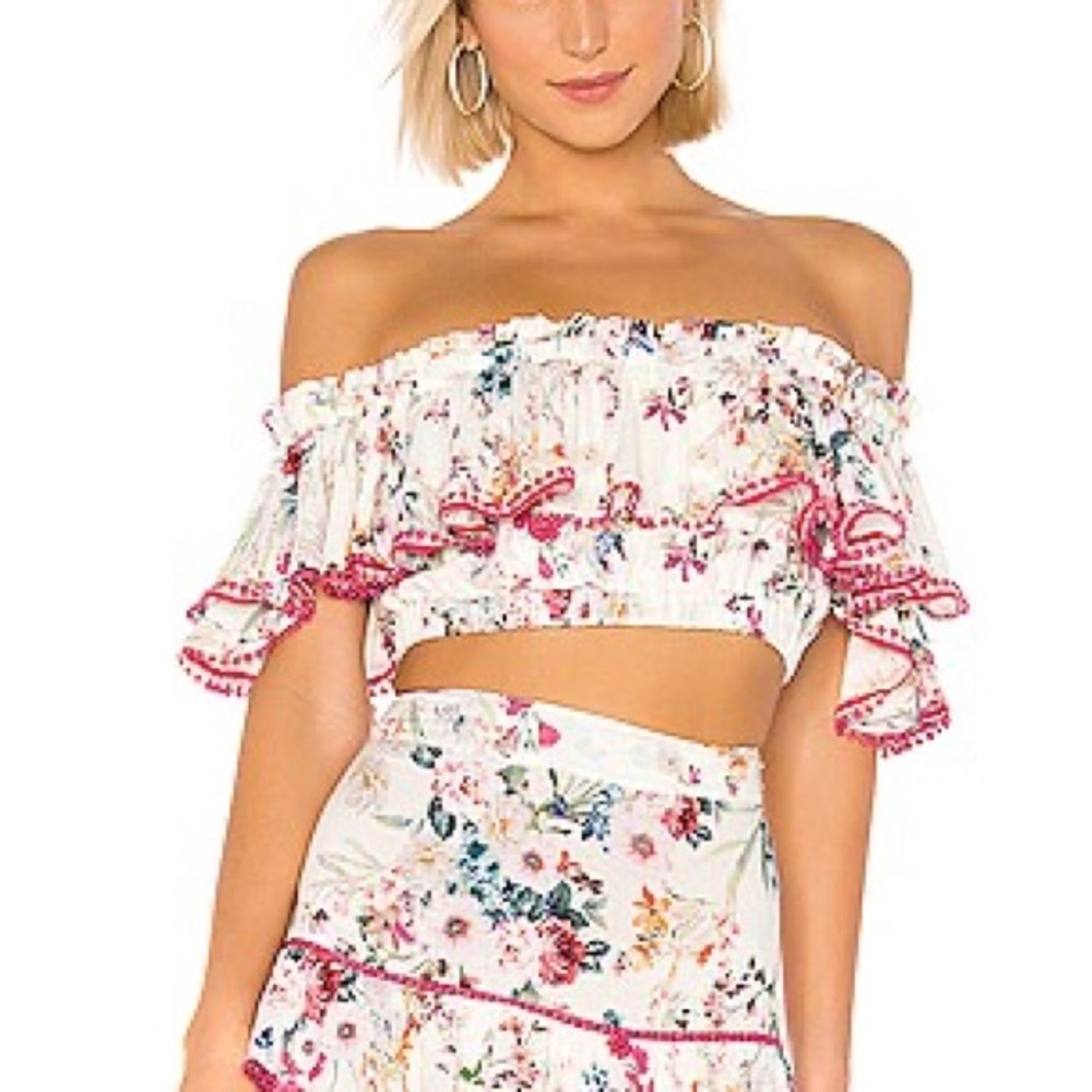 NWT Charo Ruiz Ibiza Cata Top in Floral Print - Size Large